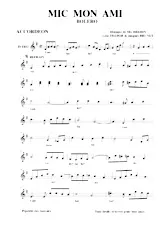 scarica la spartito per fisarmonica Mic mon ami (Boléro) in formato PDF