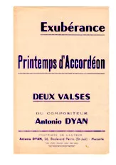 télécharger la partition d'accordéon Exubérance (Valse) au format PDF