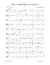 download the accordion score Que j'aime mon Auvergne (Valse Chantée) in PDF format