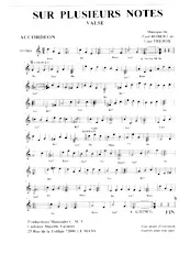télécharger la partition d'accordéon Sur plusieurs notes (Valse) au format PDF