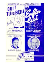 download the accordion score Oui tu es belle (Orchestration) (Boléro) in PDF format