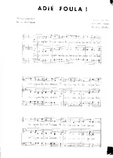 télécharger la partition d'accordéon Adié Foula (Chanson populaire de la Martinique 6/8 à 3 voix mixtes) au format PDF
