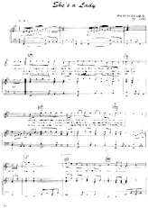 descargar la partitura para acordeón She's a Lady en formato PDF