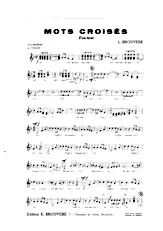 télécharger la partition d'accordéon Mots Croisés (Orchestration) (Fox Trot) au format PDF