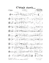 descargar la partitura para acordeón C'était écrit (Boléro) en formato PDF