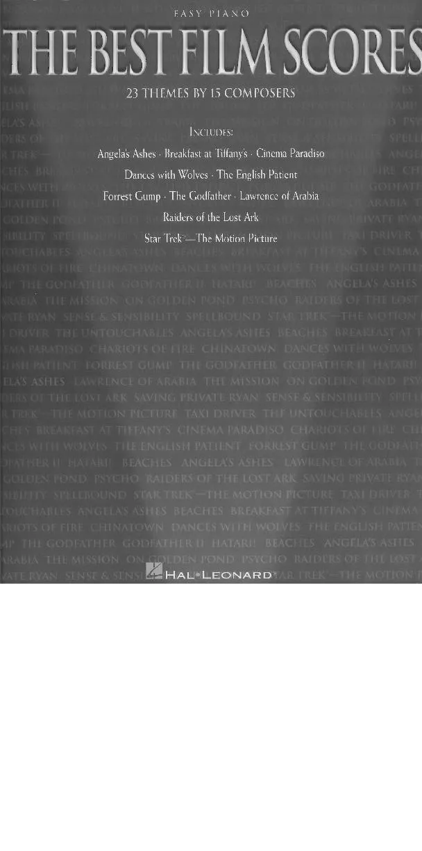 télécharger la partition d'accordéon Easy Piano : The Best Film Score (23 titres) au format PDF