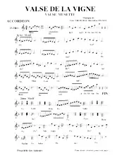 scarica la spartito per fisarmonica Valse de la vigne (Valse Musette) in formato PDF