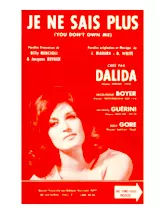 download the accordion score Je ne sais plus (You don't own me) (Chant : Dalida) (Orchestration Complète) (Slow Rock) in PDF format