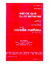 télécharger la partition d'accordéon Est-ce que tu m'aimeras (Chant : Mireille Mathieu) (Orchestration Complète) (Slow Rock) au format PDF