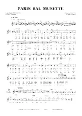 descargar la partitura para acordeón Paris bal musette (Valse) en formato PDF