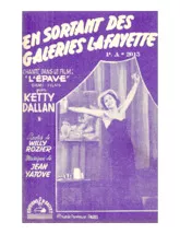télécharger la partition d'accordéon En sortant des Galeries Lafayette (Du film : L'épave) (Chant : Kitty Dallan) au format PDF