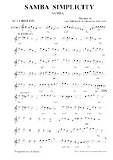 descargar la partitura para acordeón Samba Simplicity en formato PDF