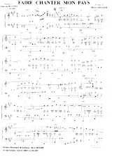 scarica la spartito per fisarmonica Faire chanter mon pays (Valse) in formato PDF