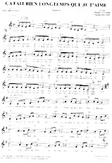 descargar la partitura para acordeón Ça fait bien longtemps que je t'aime (Boléro) en formato PDF