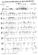 scarica la spartito per fisarmonica Allons guincher au bal musette (Cha Cha Cha) in formato PDF