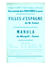télécharger la partition d'accordéon Filles d'Espagne + Manola au format PDF