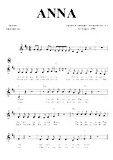 télécharger la partition d'accordéon Anna (St Tropez 1987) au format PDF
