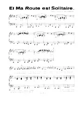 descargar la partitura para acordeón Et ma route est solitaire en formato PDF