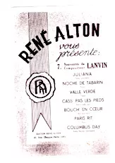download the accordion score Recueil : René Alton vous présente 7 nouveautés du compositeur Lanvin (Orchestrations) (Juliana + Noche de Tabarin + Valle Verde + Cass' pas les pieds + Bouch' en cœur + Paris Rit + Columbus Day) in PDF format