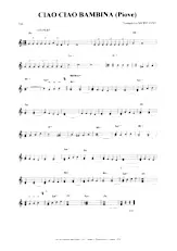 télécharger la partition d'accordéon Ciao Ciao Bambina (Piove) (Relevé) au format PDF