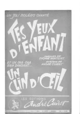 télécharger la partition d'accordéon Tes yeux d'enfant (Orchestration) (Boléro) au format PDF