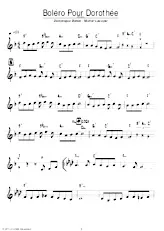 descargar la partitura para acordeón Boléro pour Dorothée en formato PDF
