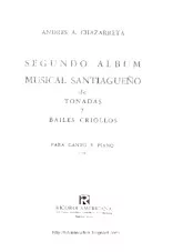 descargar la partitura para acordeón Segundo Album Musical Santiagueño de Tonadas y Bailes Criollos (25 titres) en formato PDF