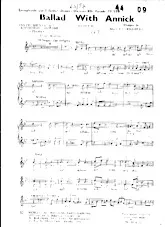 télécharger la partition d'accordéon Ballad with Annick (Fox Medium) au format PDF