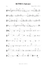 télécharger la partition d'accordéon Roméo (Salomé) (Relevé) au format PDF