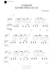 descargar la partitura para acordeón Chanson sur ma drôle de vie en formato PDF