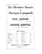 scarica la spartito per fisarmonica Rapsodie Orientale (Orchestration Complète) (Paso Doble) in formato PDF