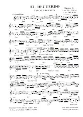 télécharger la partition d'accordéon El Recuerdo (Tango Argentin) au format PDF