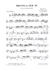 télécharger la partition d'accordéon Milonga  Per Tu (Tango Argentin) au format PDF
