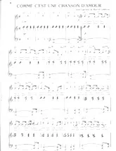 descargar la partitura para acordeón Comme c'est une chanson d'amour en formato PDF