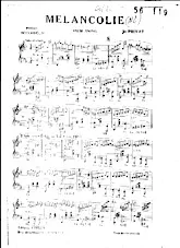 scarica la spartito per fisarmonica Mélancolie (Valse Swing) in formato PDF