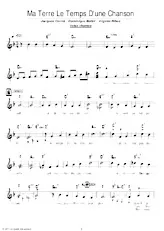 télécharger la partition d'accordéon Ma terre le temps d'une chanson (Valse Chantée) au format PDF