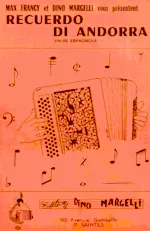 télécharger la partition d'accordéon Recuerdo di Andorra (Valse Espagnole) au format PDF