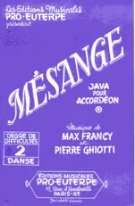 télécharger la partition d'accordéon Mésange (Java) au format PDF
