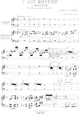 télécharger la partition d'accordéon I got rhythm (Variations for piano and Orchestra) au format PDF