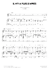 descargar la partitura para acordeón Il n'y a plus d'après (Slow) en formato PDF