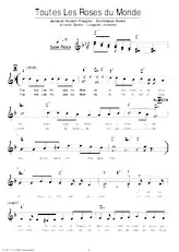 descargar la partitura para acordeón Toutes les roses du monde (Slow Rock) en formato PDF