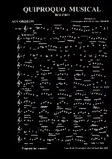 télécharger la partition d'accordéon Quiproquo Musical (Boléro) au format PDF