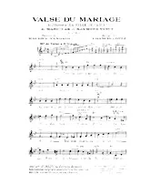 télécharger la partition d'accordéon Valse du mariage (De l'Opérette : La belle de Cadix) au format PDF