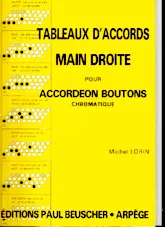 download the accordion score Tableaux d'Accords Main Droite pour Accordéon Boutons Chromatique de Michel Lorin in PDF format