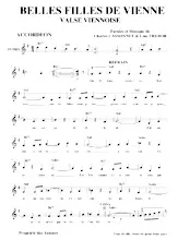 télécharger la partition d'accordéon Belles filles de Vienne (Valse Viennoise) au format PDF