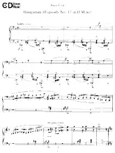 télécharger la partition d'accordéon Hungarian Rhapsody n°17 (in D Minor) au format PDF