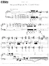 télécharger la partition d'accordéon Hungarian Rhapsody n°12  (in C# Minor) au format PDF