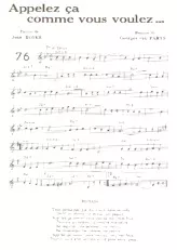 télécharger la partition d'accordéon Appelez ça comme vous voulez (Chant : Maurice Chevalier) (Valse) au format PDF
