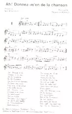 télécharger la partition d'accordéon Ah donnez m'en de la chanson (Chant : Maurice Chevalier) (Fox Trot) au format PDF