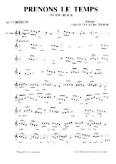 télécharger la partition d'accordéon Prenons le temps (Slow Rock) au format PDF
